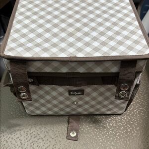 Thirty-One Brown and White Office Backpack